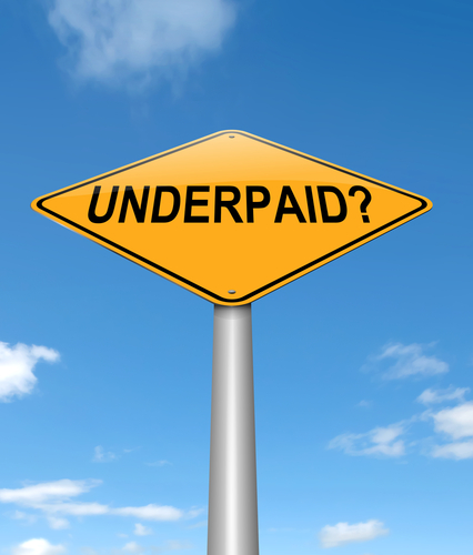 Underrate Sign Employee: ‘Survey Says I’m Underpaid’